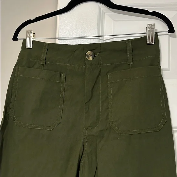 Anthropologie Maeve Colette Magic Fabric Crop Wide-Leg Pants - Picture 3 of 5